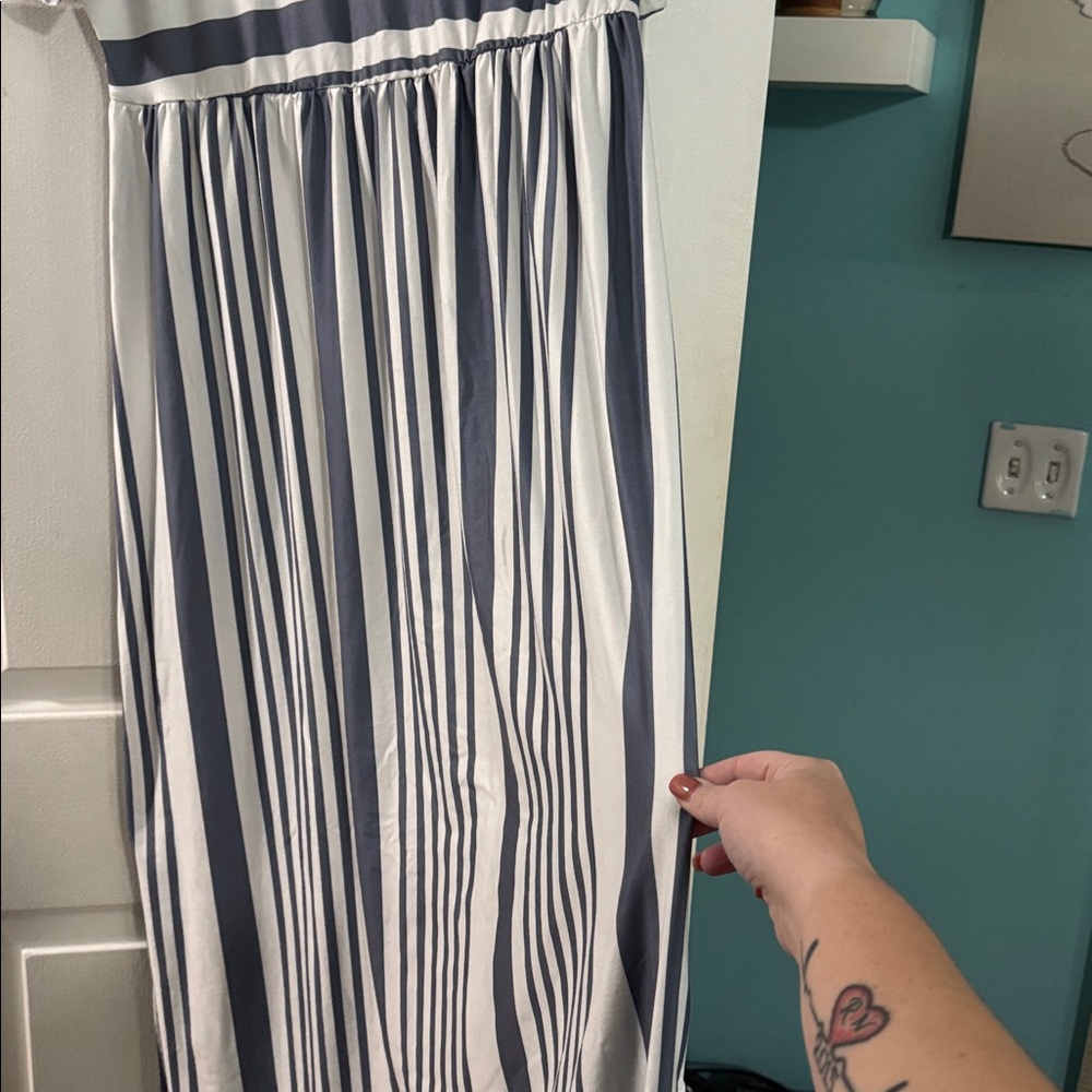 SHEIN Curve 1XL Striped Maxi Dress. - Picture 3 of 4